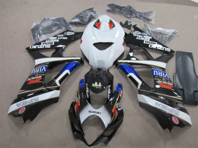 Injeção Kit Carenagem Moto Suzuki GSXR 1000 K7 2007-2008 - Preto Branco Azul Injeção Kit Carenagem Moto Suzuki GSXR 1000 K7 2007-2008 - Preto Branco Azul
