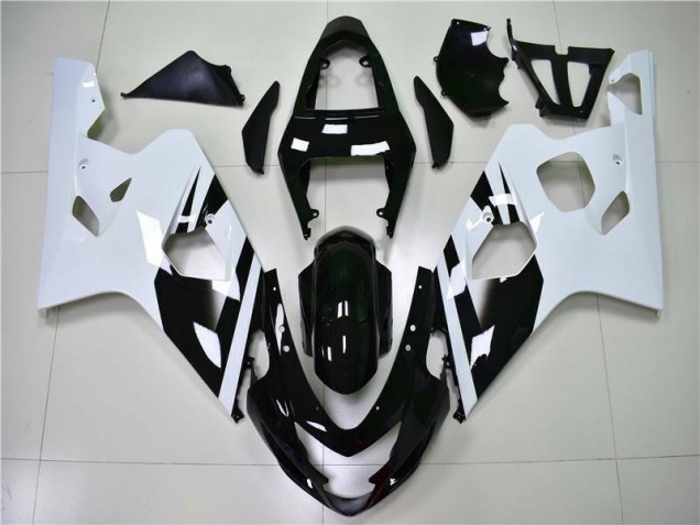 Injeção Kit Carenagem Moto Suzuki GSXR 600 / 750 K4 2004-2005 - Branco Preto Injeção Kit Carenagem Moto Suzuki GSXR 600 / 750 K4 2004-2005 - Branco Preto