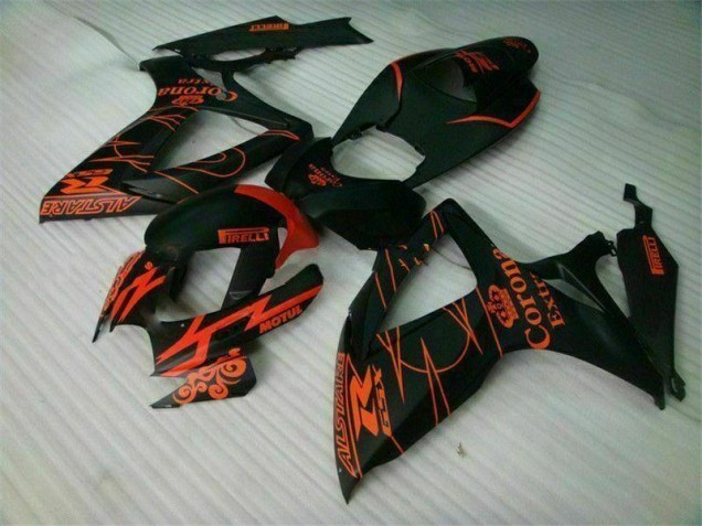 Injeção Kit Carenagem Moto Suzuki GSXR 600 / 750 K6 2006-2007 - Preto