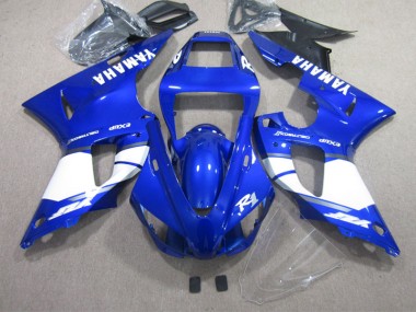 Injeção Kit Carenagem Moto Yamaha R1 2002-2003 - Azul Branco