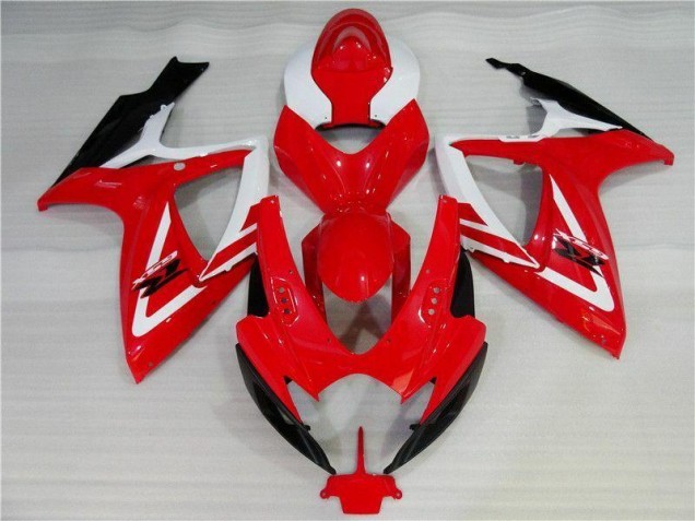 Injeção Kits Carenagem Moto Suzuki GSXR 600 / 750 K6 2006-2007 - Vermelho Branco