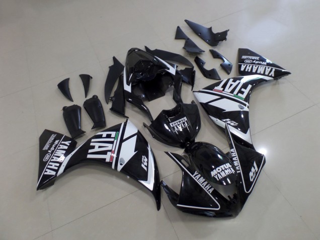 Injeção Kits Carenagem Moto Yamaha R1 2012-2014 - Preto Branco Fiat Injeção Kits Carenagem Moto Yamaha R1 2012-2014 - Preto Branco Fiat