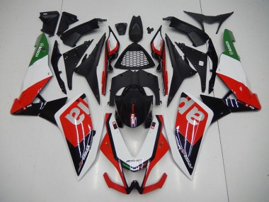 Kit Carenagem Moto Aprilia RSV4 2009-2015 - Preto Vermelho