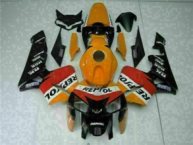 Kit Carenagem Moto Honda CBR 600RR 2005-2006 - Laranja Preto Repsol