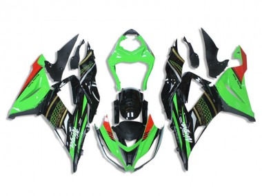 Kit Carenagem Moto Kawasaki EX650 2017-2019 - Verde Preto