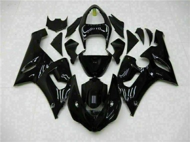 Kit Carenagem Moto Kawasaki ZX6R 2005-2006 - Preto Brilhante