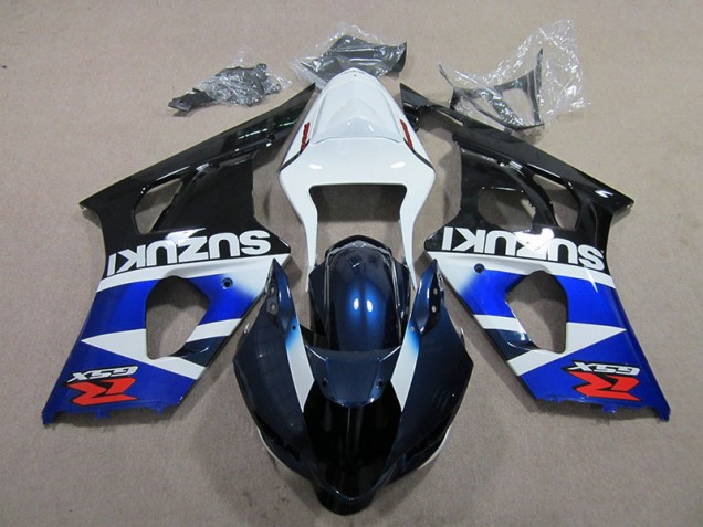 Kit Carenagem Moto Suzuki GSXR 1000 K3 2003-2004 - Azul Branco Decalque