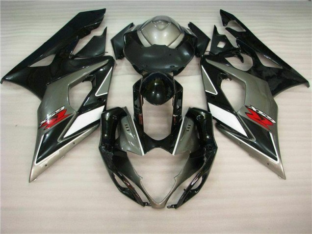 Kit Carenagem Moto Suzuki GSXR 1000 K5 2005-2006 - Cinzento Preto