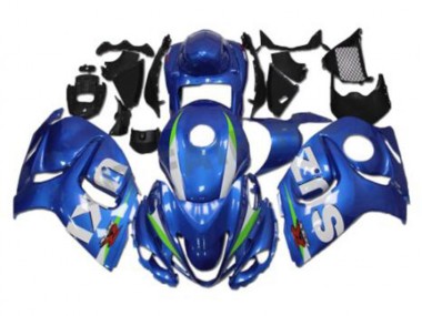 Kit Carenagem Moto Suzuki GSXR 1300 Hayabusa 2008-2019 - Azul Branco