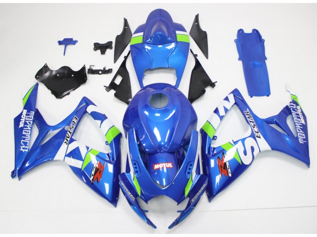 Kit Carenagem Moto Suzuki GSXR 600 / 750 K6 2006-2007 - Azul Branco Kit Carenagem Moto Suzuki GSXR 600 / 750 K6 2006-2007 - Azul Branco