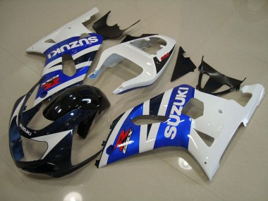 Kit Carenagem Moto Suzuki GSXR 750 K1 K2 K3 2001-2003 - Azul Branco