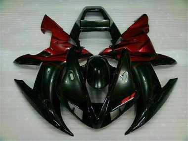 Kit Carenagem Moto Yamaha R1 2002-2003 - Preto Vermelho
