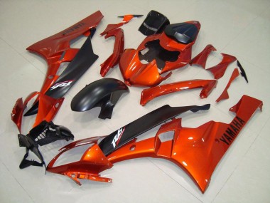 Kit Carenagem Moto Yamaha R6 2006-2007 - Laranja Preto Fosco