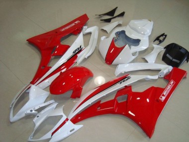 Kit Carenagem Moto Yamaha R6 2006-2007 - Vermelho Branco