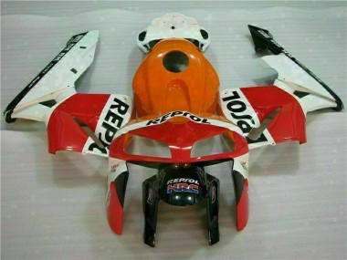 Kit Completo Carenagem Moto Honda CBR 600RR 2005-2006 - Laranja Preto Repsol