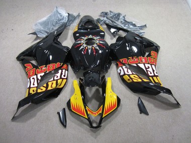 Kit Completo Carenagem Moto Honda CBR 600RR 2009-2012 - Preto Amarelo