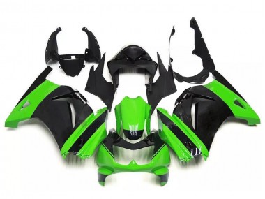 Kit Completo Carenagem Moto Kawasaki EX250 2008-2012 - Verde Preto