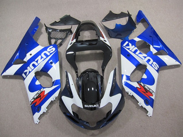 Kit Completo Carenagem Moto Suzuki GSXR 1000 K1 2000-2002 - Azul Branco Decalque Kit Completo Carenagem Moto Suzuki GSXR 1000 K1 2000-2002 - Azul Branco Decalque