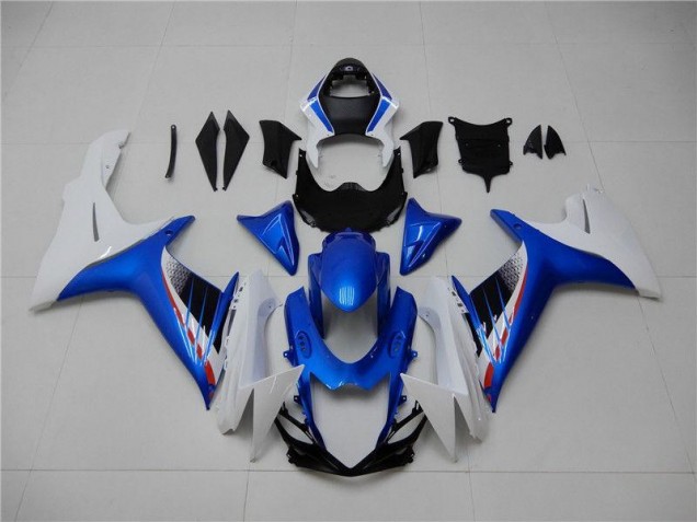Kit Completo Carenagem Moto Suzuki GSXR 600 / 750 K11 2011-2021 - Azul Branco Kit Completo Carenagem Moto Suzuki GSXR 600 / 750 K11 2011-2021 - Azul Branco