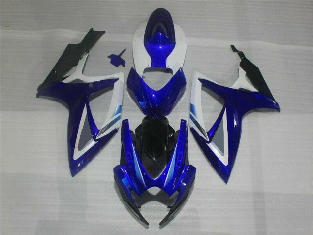Kit Completo Carenagem Moto Suzuki GSXR 600 / 750 K6 2006-2007 - Azul Branco Kit Completo Carenagem Moto Suzuki GSXR 600 / 750 K6 2006-2007 - Azul Branco