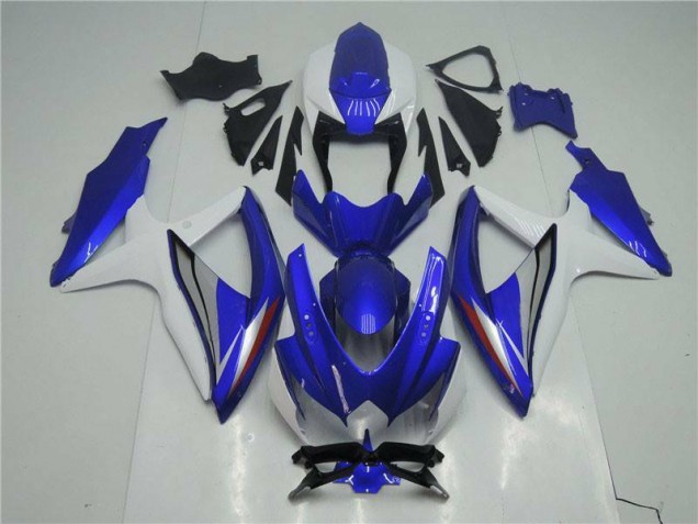 Kit Completo Carenagem Moto Suzuki GSXR 600 / 750 K8 2008-2010 - Azul Branco Kit Completo Carenagem Moto Suzuki GSXR 600 / 750 K8 2008-2010 - Azul Branco