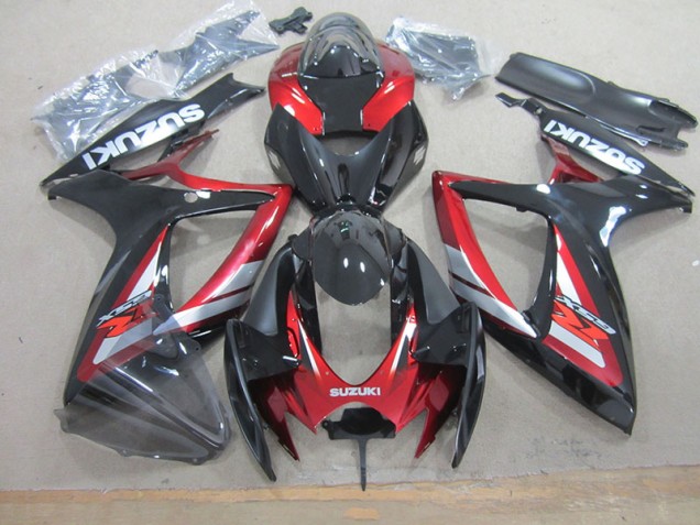 Kit Completo Carenagem Moto Suzuki GSXR 750 K6 2006-2007 - Preto Vermelho Kit Completo Carenagem Moto Suzuki GSXR 750 K6 2006-2007 - Preto Vermelho