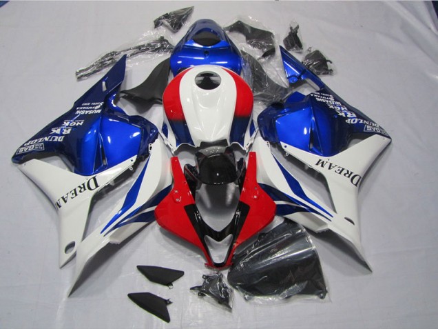 Kits Carenagem Moto Honda CBR 600RR 2009-2012 - Branco Azul Vermelho DREAM Kits Carenagem Moto Honda CBR 600RR 2009-2012 - Branco Azul Vermelho DREAM