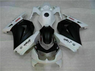 Kits Carenagem Moto Kawasaki EX250 2008-2012 - Branco Preto Ninja