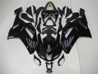 Kits Carenagem Moto Kawasaki ZX6R 2007-2008 - Preto Brilhante