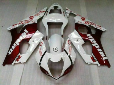 Kits Carenagem Moto Suzuki GSXR 1000 K3 2003-2004 - Vermelho Branco