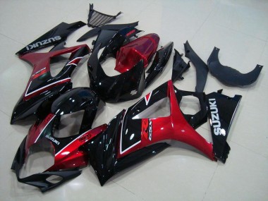Kits Carenagem Moto Suzuki GSXR 1000 K7 2007-2008 - Vermelho Preto