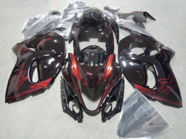 Kits Carenagem Moto Suzuki GSXR 1300 Hayabusa 2008-2019 - Preto Vermelho