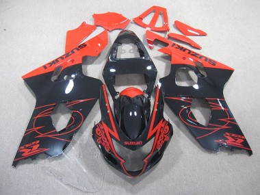 Kits Carenagem Moto Suzuki GSXR 750 K4 2004-2005 - Vermelho Preto