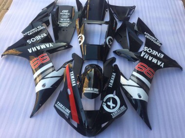 Kits Carenagem Moto Yamaha R1 2002-2003 - Preto Branco
