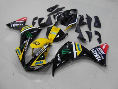 Kits Carenagem Moto Yamaha R1 2009-2011 - Amarelo Preto Monster