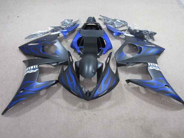Kits Carenagem Moto Yamaha R6 2003-2005 - Preto Azul Chama Kits Carenagem Moto Yamaha R6 2003-2005 - Preto Azul Chama