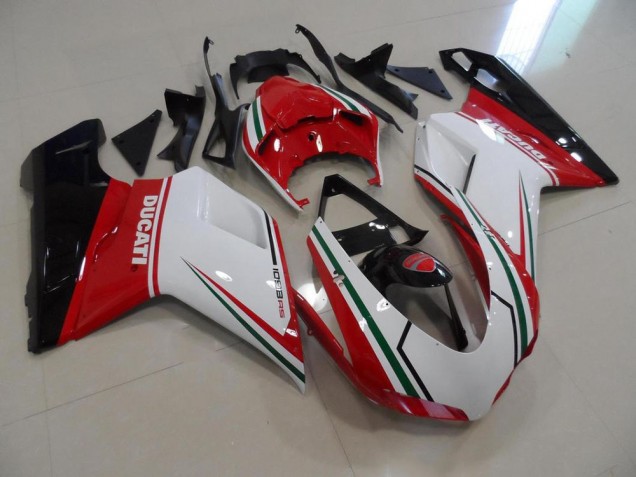 Kits Completo Carenagem Moto Ducati 848 1098 1198 2007-2014 - Vermelho Branco Kits Completo Carenagem Moto Ducati 848 1098 1198 2007-2014 - Vermelho Branco
