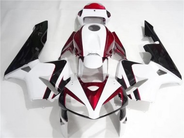 Kits Completo Carenagem Moto Honda CBR 600RR 2005-2006 - Vermelho Branco Preto