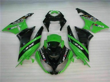 Kits Completo Carenagem Moto Kawasaki ZX6R 2009-2012 - Preto Verde