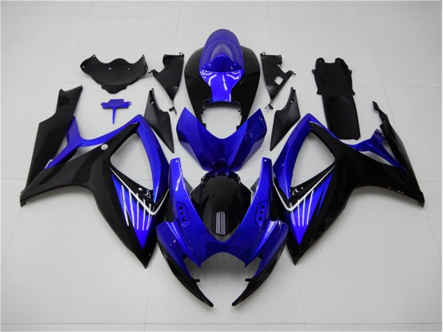 Kits Completo Carenagem Moto Suzuki GSXR 600 / 750 K6 2006-2007 - Azul Preto Kits Completo Carenagem Moto Suzuki GSXR 600 / 750 K6 2006-2007 - Azul Preto