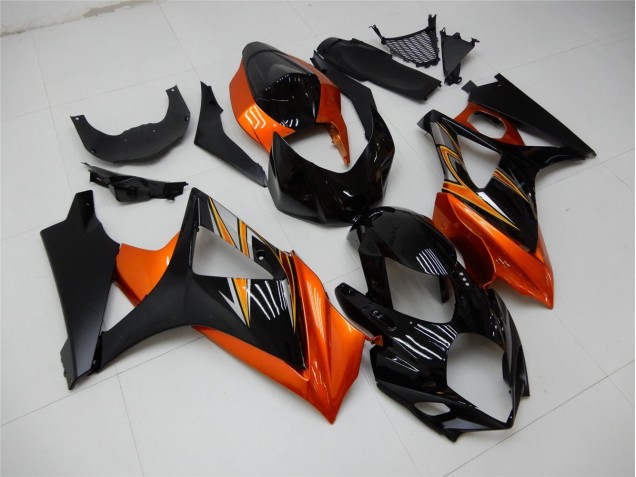 Carenagem Moto Suzuki GSXR 1000 K7 2007-2008 - Laranja Preto Carenagem Moto Suzuki GSXR 1000 K7 2007-2008 - Laranja Preto