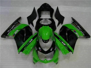 Moto Plástico Kawasaki EX250 2008-2012 - Preto Verde