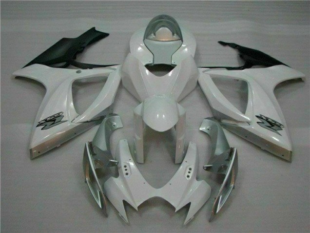 Moto Plástico Suzuki GSXR 600 / 750 K6 2006-2007 - Branco Prata Moto Plástico Suzuki GSXR 600 / 750 K6 2006-2007 - Branco Prata