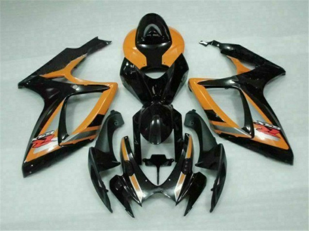 Moto Plástico Suzuki GSXR 600 / 750 K6 2006-2007 - Preto Laranja