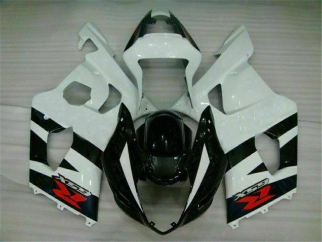 Moto Plásticos Suzuki GSXR 1000 K3 2003-2004 - Branco Preto Moto Plásticos Suzuki GSXR 1000 K3 2003-2004 - Branco Preto