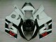 Moto Plásticos Suzuki GSXR 1000 K3 2003-2004 - Branco Preto Moto Plásticos Suzuki GSXR 1000 K3 2003-2004 - Branco Preto