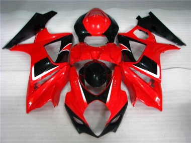 Moto Plásticos Suzuki GSXR 1000 K9 2009-2016 - Vermelho Preto