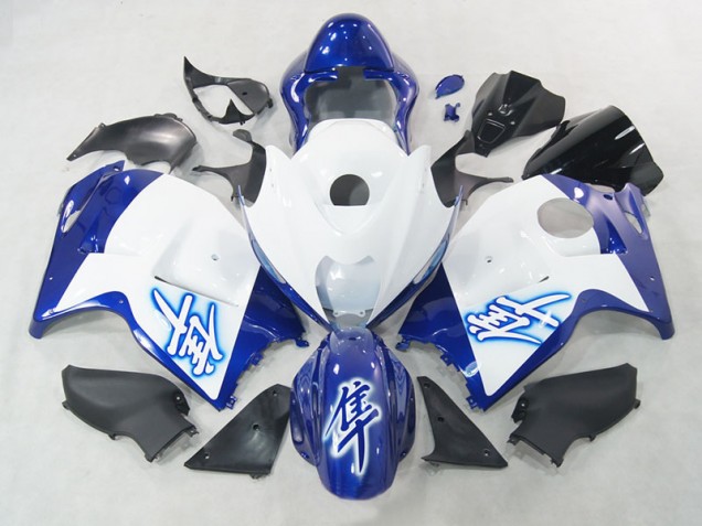 Moto Plásticos Suzuki GSXR 1300 Hayabusa 1996-2007 - Branco Azul Moto Plásticos Suzuki GSXR 1300 Hayabusa 1996-2007 - Branco Azul