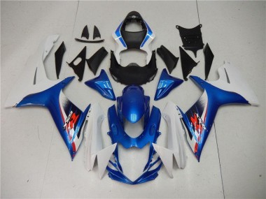 Moto Plásticos Suzuki GSXR 600 / 750 K11 2011-2021 - Azul Branco