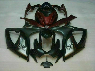 Moto Plásticos Suzuki GSXR 600 / 750 K6 2006-2007 - Preto Vermelho